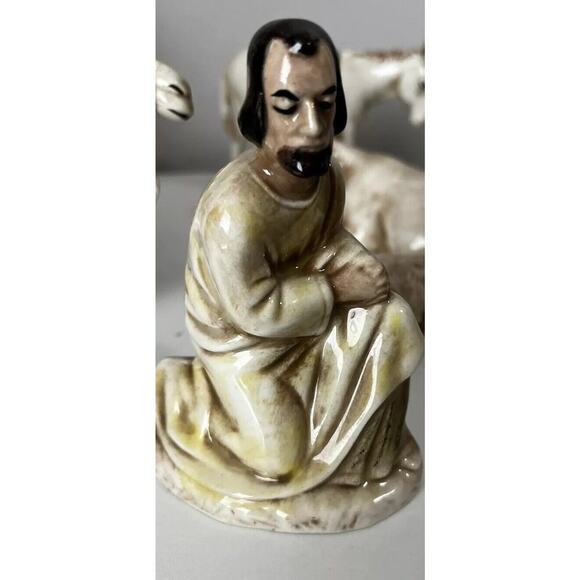 Vintage Holland Mold Christmas Nativity Set 14 Piece Hand Painted Large 1967 - Picture 16 of 16